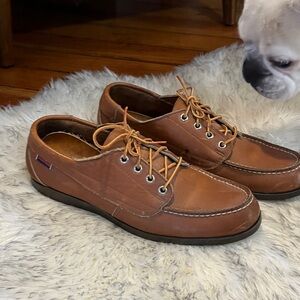 Men's Brown Leather Boat Shoes - Classic Lace-Up Casual
